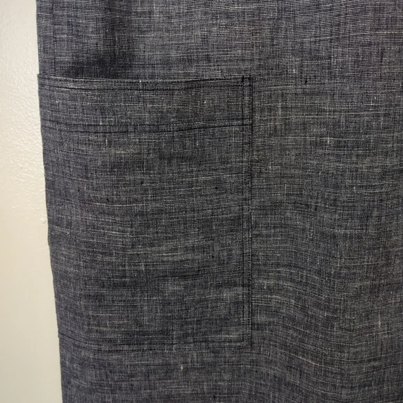 Theory Navy Linen Mod Shift Dress With Oversized Pockets, Size 4, EUC - Picture 3 of 4